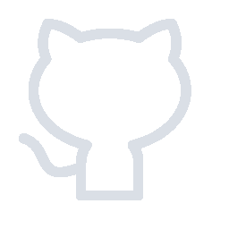 A white outline of the Github icon